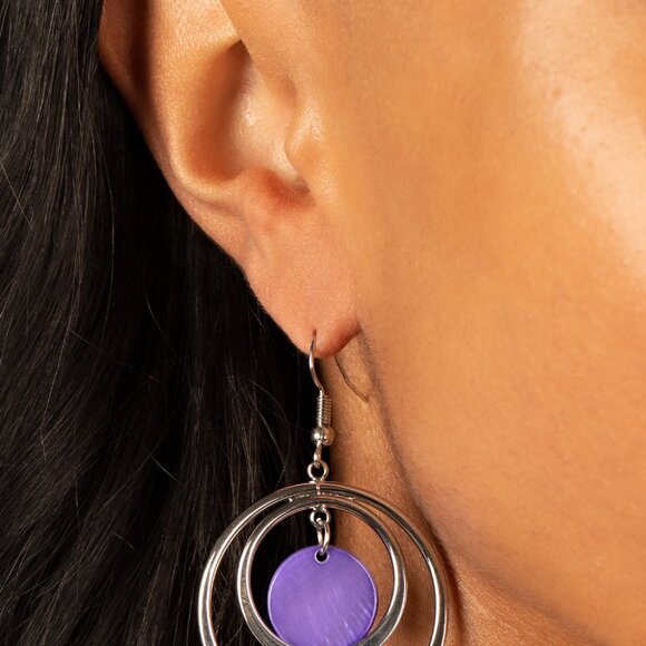 Mai Tai Tango - Purple Earrings - Picture 2 of 2